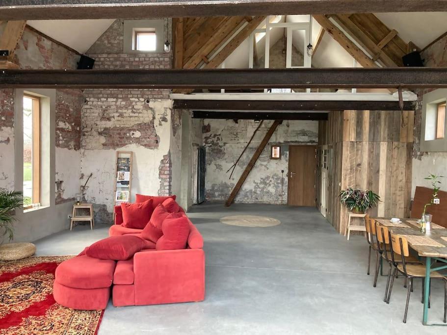 Schuurloft Hof Ten Bogaerde Met Biozwembad, Veldzicht & Uilennest Ябеке Екстериор снимка
